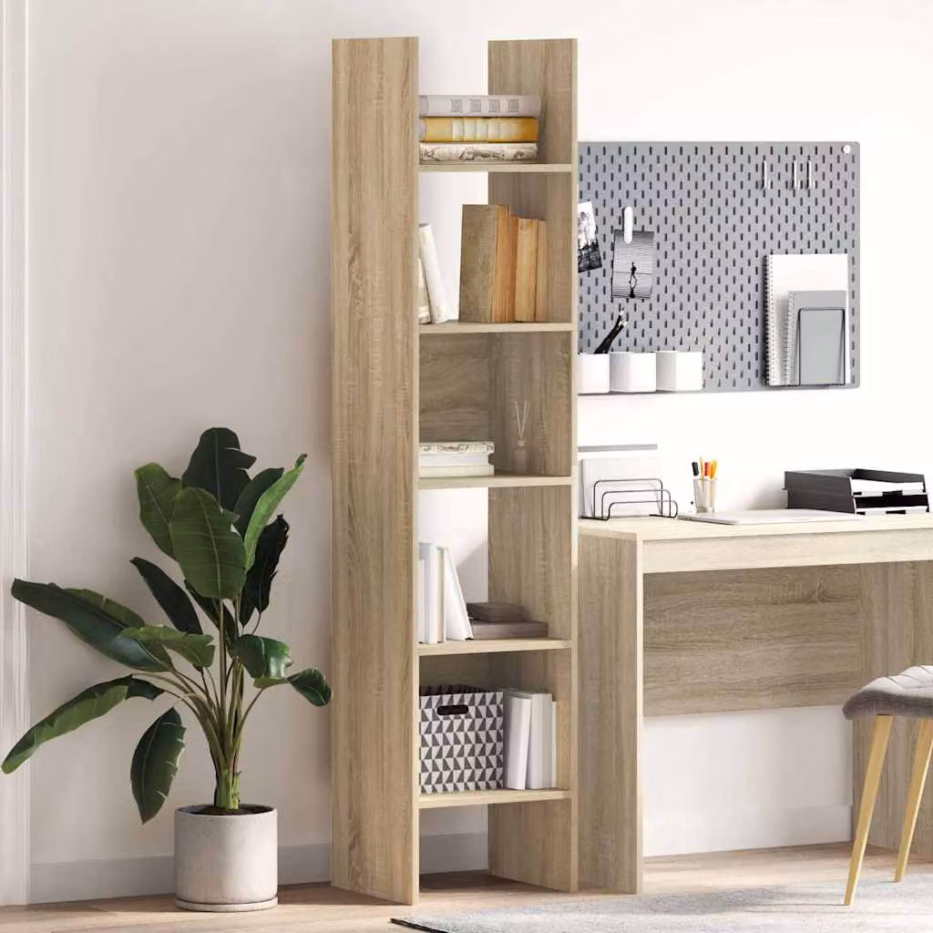 Libreria moderna vidaXL in legno multistrato e MDF, colore marrone e beige, L 40 cm x P 35 cm x H 180 cm