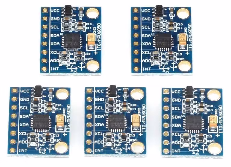 5 moduli MPU-6050, giroscopio a 3 assi + sensore di accelerazione, interfaccia I2C