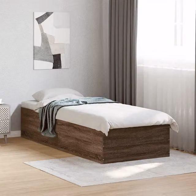 Giroletto vidaXL in legno multistrato color rovere marrone L/P/H: 200 x 100 x 35 cm – 1
