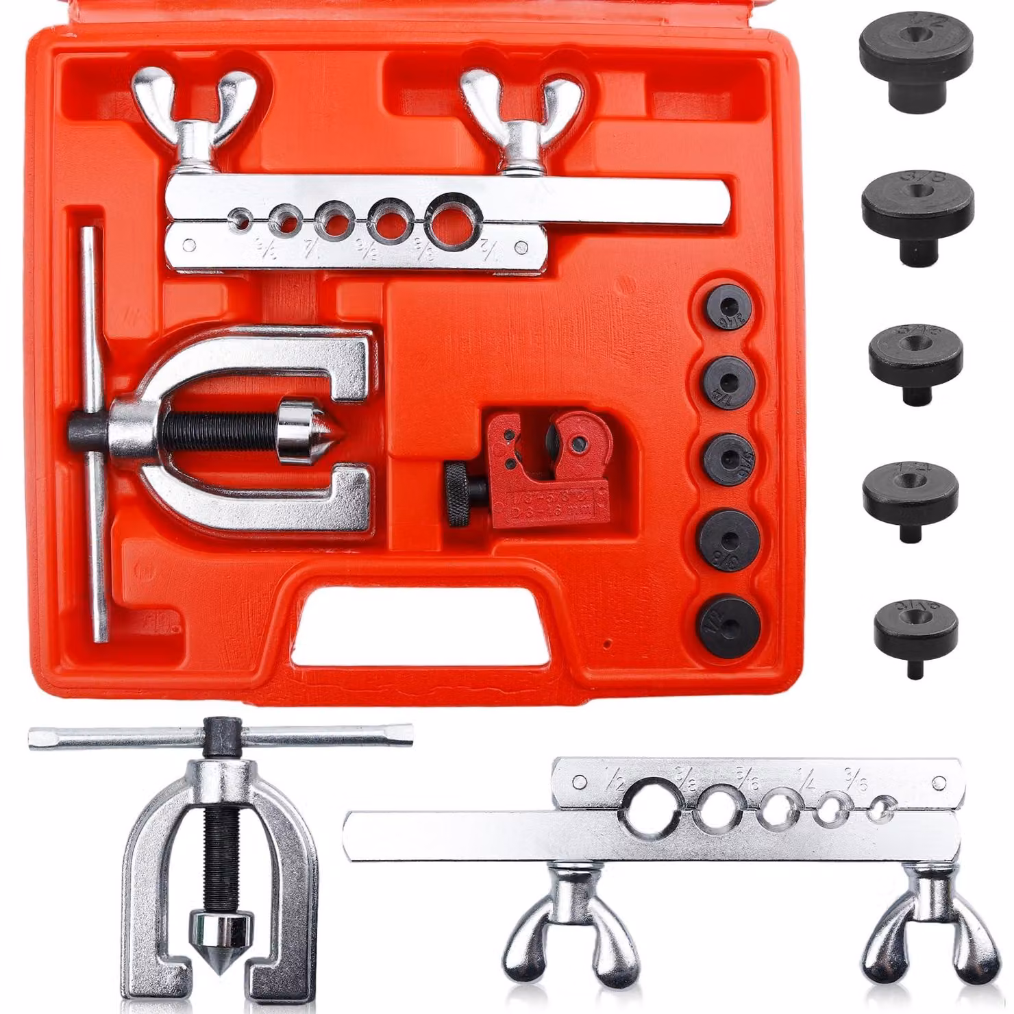 Kit per saldatura delle tubazioni dei freni - Tronchesi per tubi - Set di strumenti professionali per officine automobilistiche - Da 3/16 a 1/2 pollice - Efficiente e resistente...