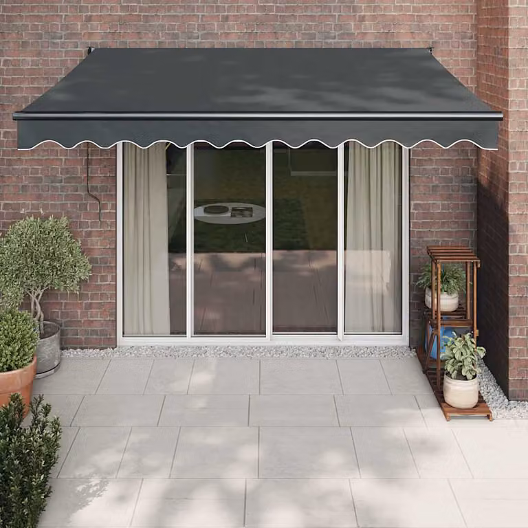 Tenda da Sole Retrattile vidaXL Antracite in Alluminio e Poliestere L: 300 cm, P: 250 cm
