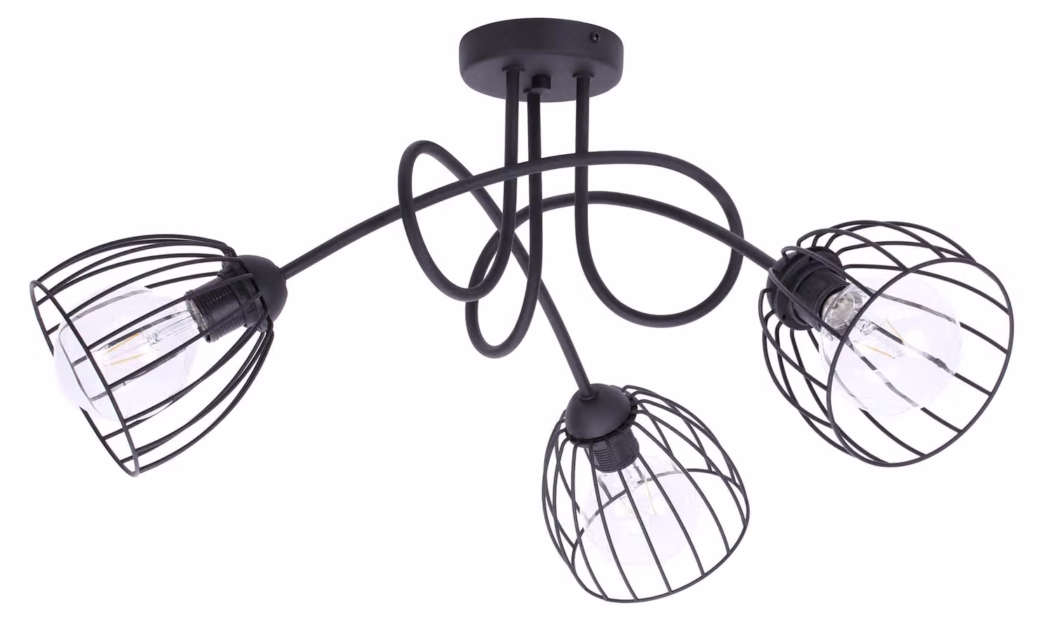 Lampada a sospensione in filo metallico, stile retrò loft, design Edison, lampada da soffitto industriale con attacco E27 a LED per soggiorno, cucina e sala da pranzo