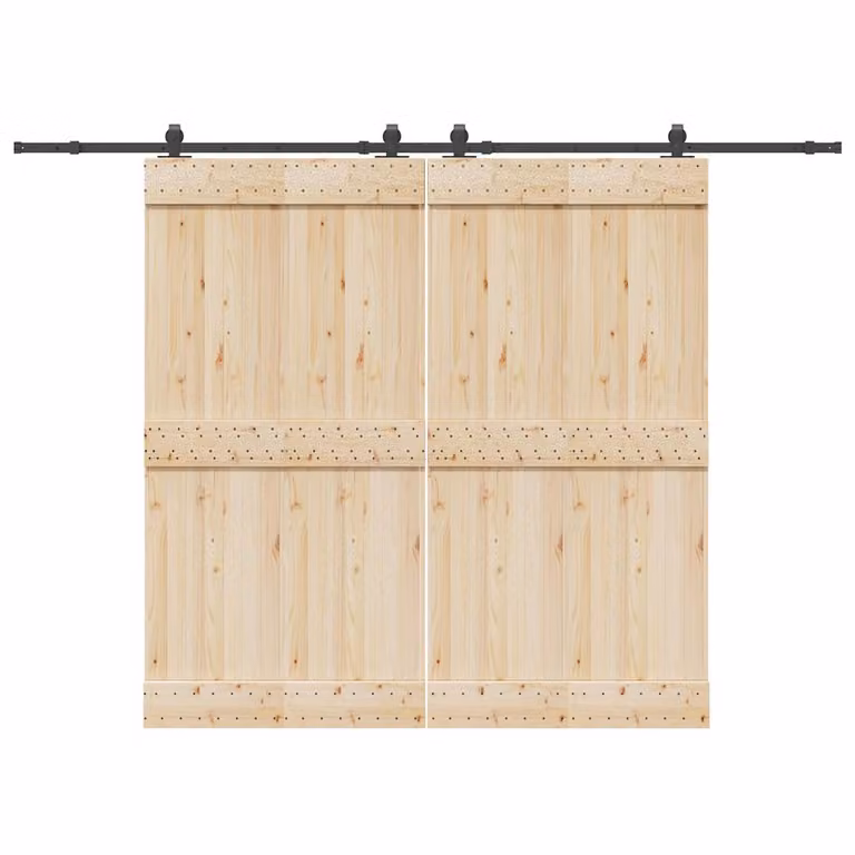 vidaXL Kit di Binari per Porte Scorrevoli in Acciaio Inox Nero Opaco