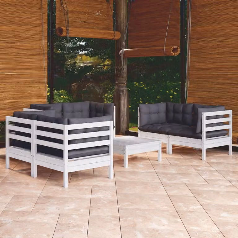 Maison Exclusive - Set Salotto da Giardino 7pz con Cuscini Legno Massello di Pino