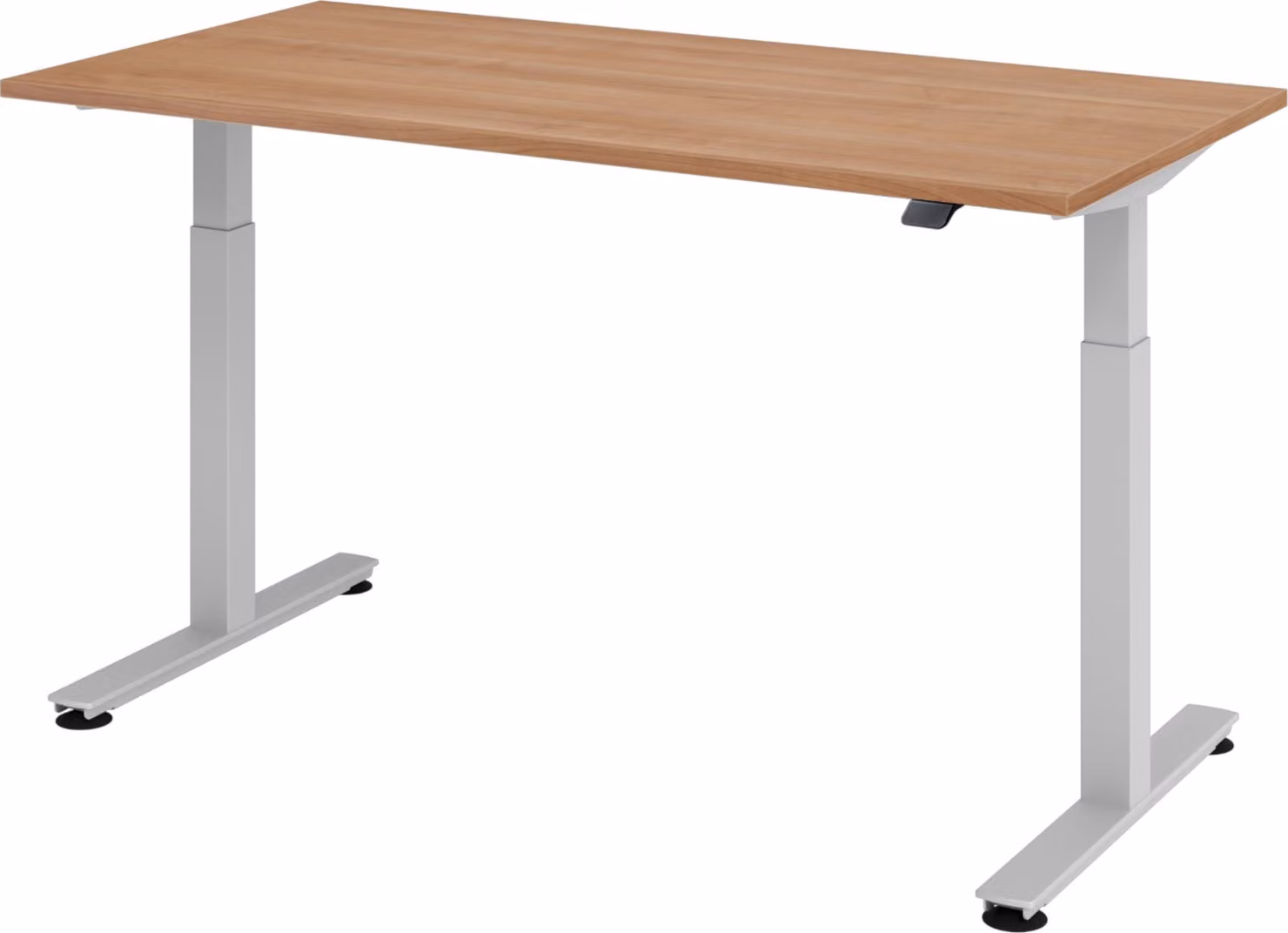 Scrivania elettrica bümö XMST - Struttura: argento, dimensioni: 160 x 80 cm, finitura: noce