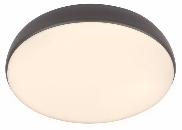 Briloner NIKAN Plafoniera LED, dimmerabile, telecomando, CCT, funzione di memoria, antracite, Ø35 x 8,5 cm