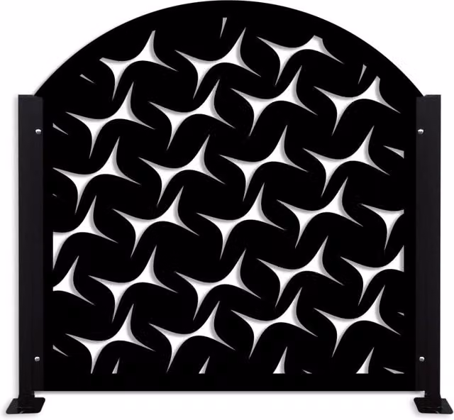 Ringhiera Signorbit rettangolare in PVC rivestito nero opaco L/P/H: 118 x 118 x 118 cm