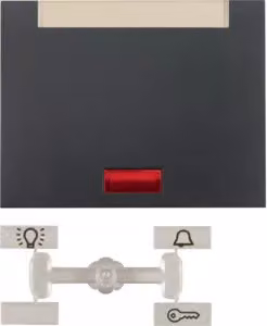 Berker 14157106 Interruttore a bilanciere con 5 lenti incluse e campo di scrittura, antracite, opaco Berker K.1