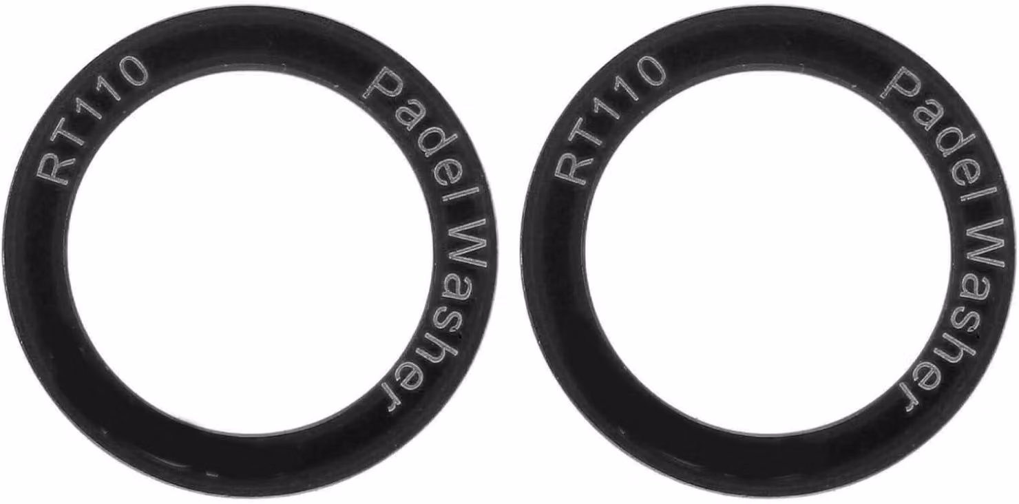 Rondelle per pedali di bicicletta, in lega di titanio, 2 pezzi, colore nero, per biciclette da corsa