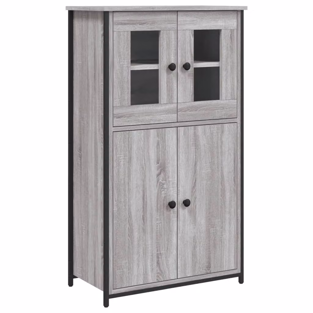 Credenza Grigio Sonoma 62x32x106,5 cm in Legno Multistrato
