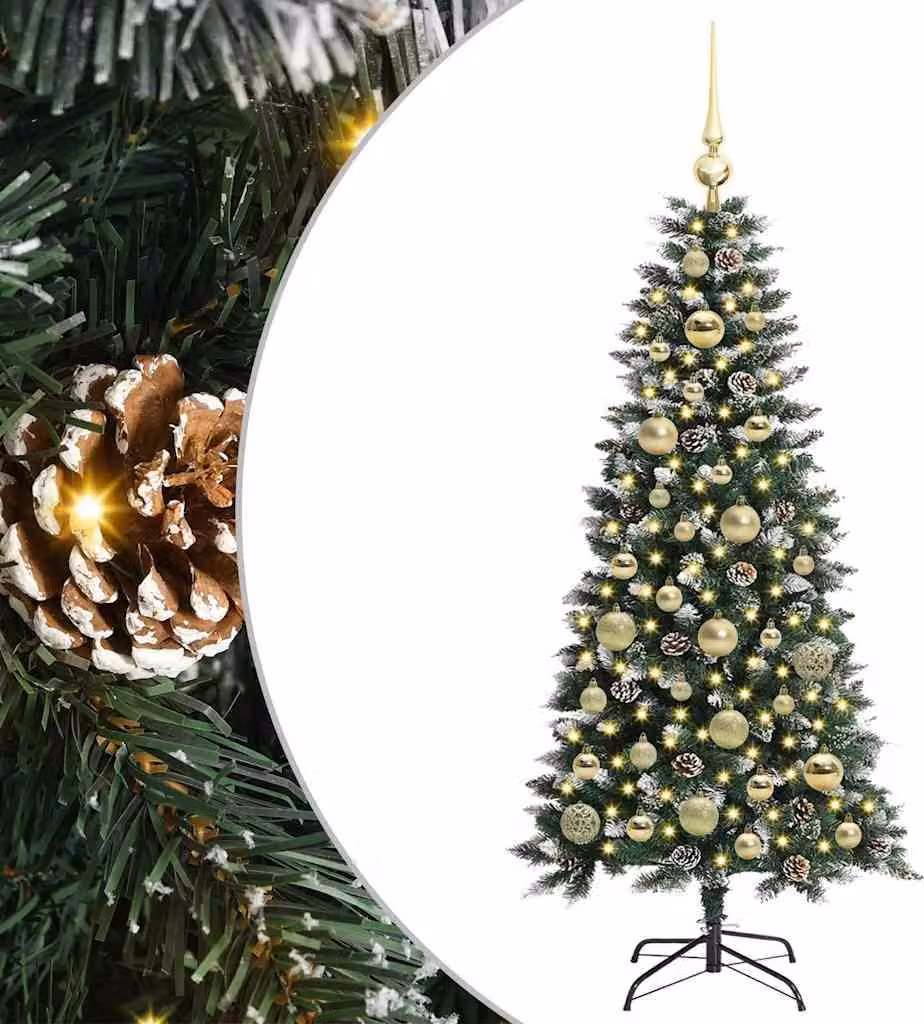 Albero di Natale artificiale con 150 LED Verde 120 cm