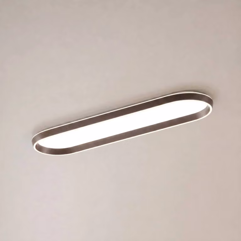 Plafoniera soffitto Rylan Lucande, dimmerabile, Marrone / Ruggine, Soggiorno / Sala da pranzo, Metallo, Moderno, Plafoniera