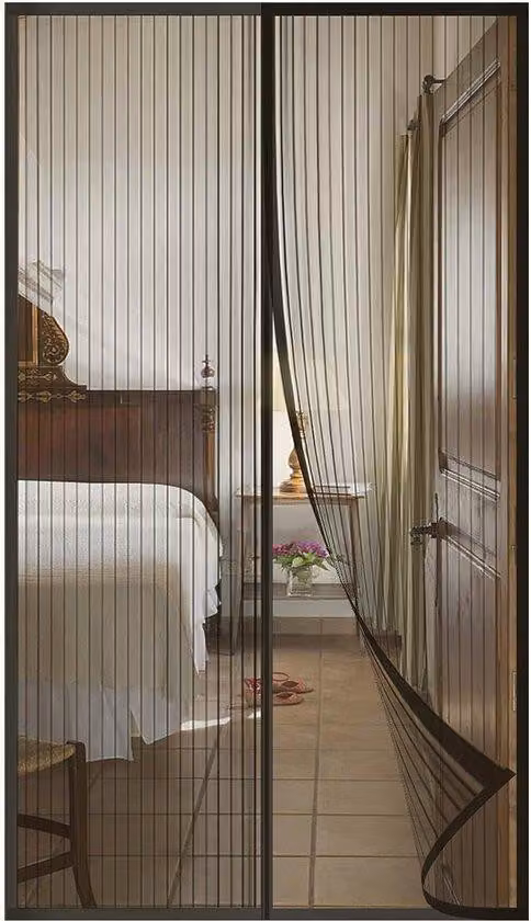 Zanzariera magnetica per porta-finestra, 240 x 240 cm, nera