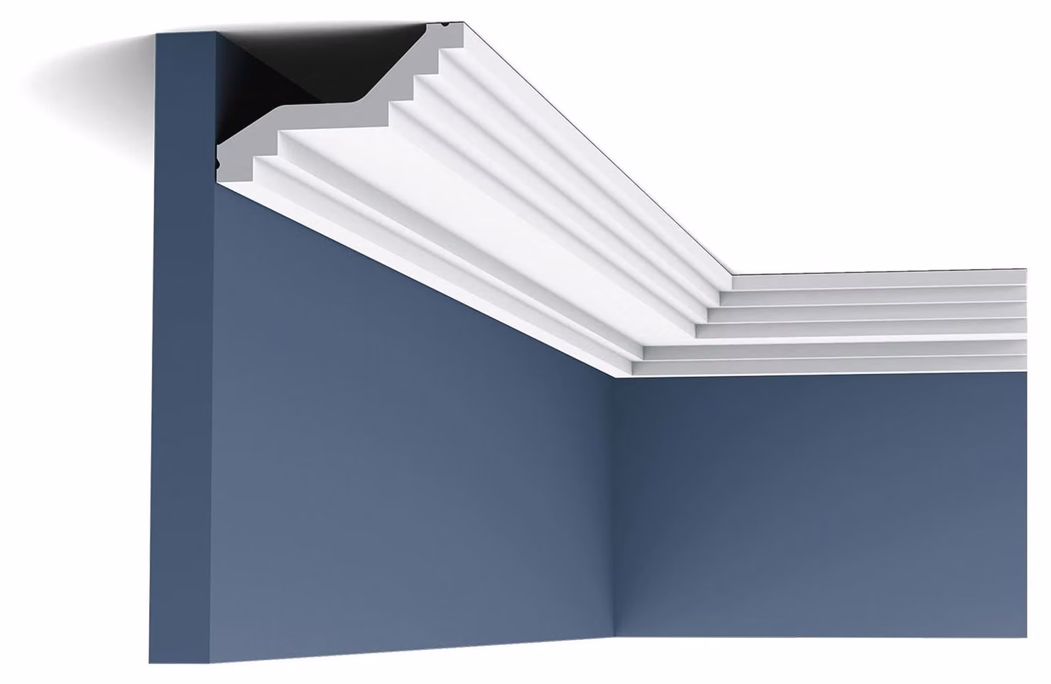 Orac Decor C400 Luxxus Modanatura per stucco Modanatura per stucco decorativa Cornice per stucco a soffitto Profilo a spigolo vivo | 2 metri