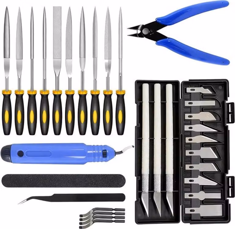 Set completo di 32 utensili per la stampa 3D, progettato per la modellazione, la pulizia e la sbavatura, strumenti professionali per la rifinitura di oggetti stampati