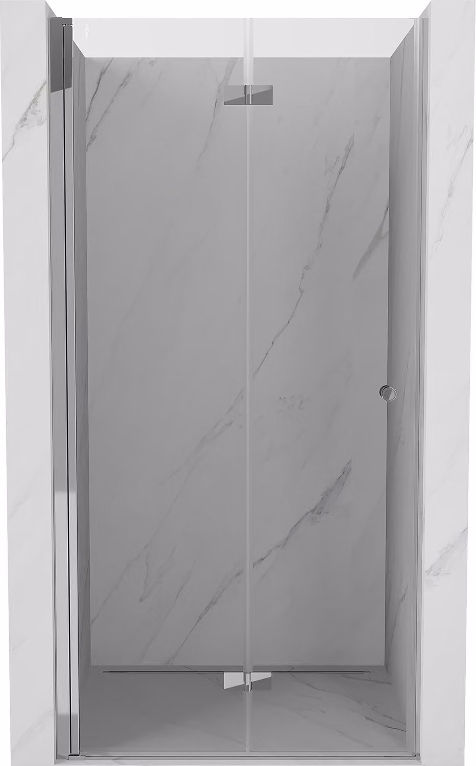 Mexen Mist-F porta doccia pieghevole sinistra 110 cm, trasparente, cromo - 8A6-110-000-01-00-L