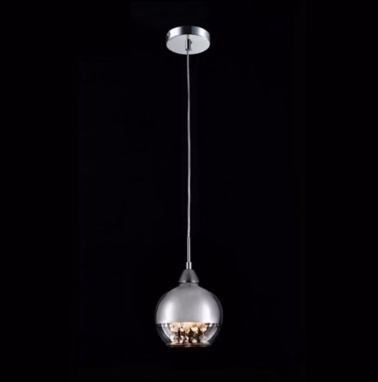 Lampadario a sospensione Casa Padrino in stile Art Nouveau, finitura nichel, 15 x 100 cm - Elegante lampada a sospensione dal design storico