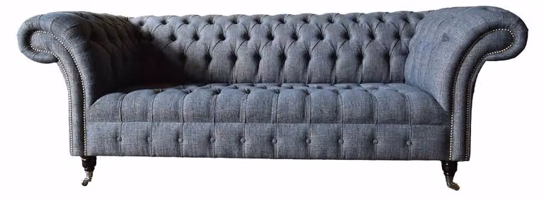 Dreisitzer Couch Polster Design Sofa Chesterfield Grau Sofas Zimmer Möbel