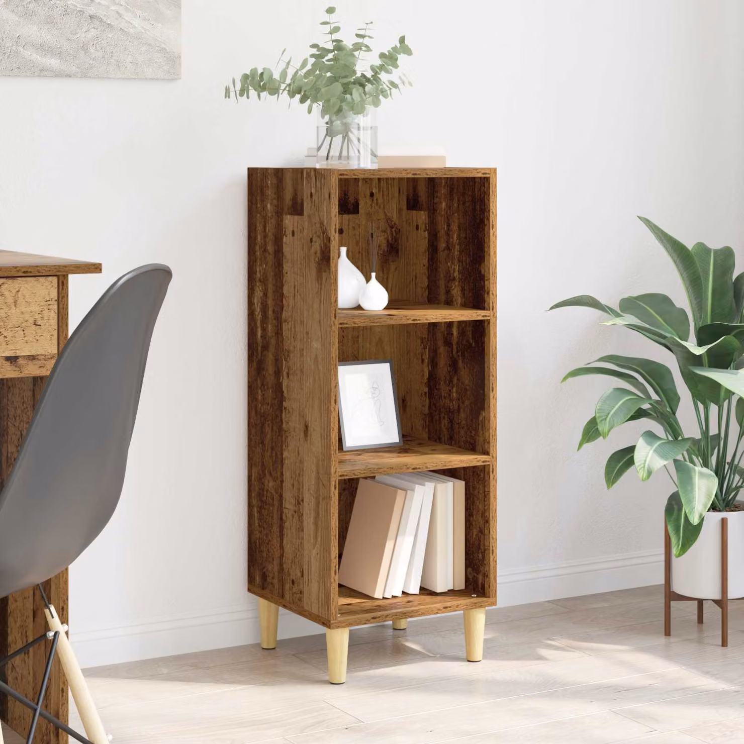 Credenza vidaXL in legno vecchio marrone, L 34,5 cm x P 32,5 cm x H 90 cm