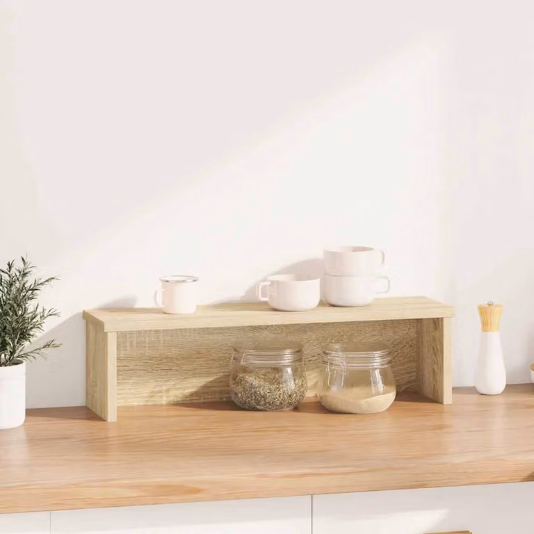 vidaXL Scaffale da Cucina Impilabile Rovere Sonoma 50x15x16 cm