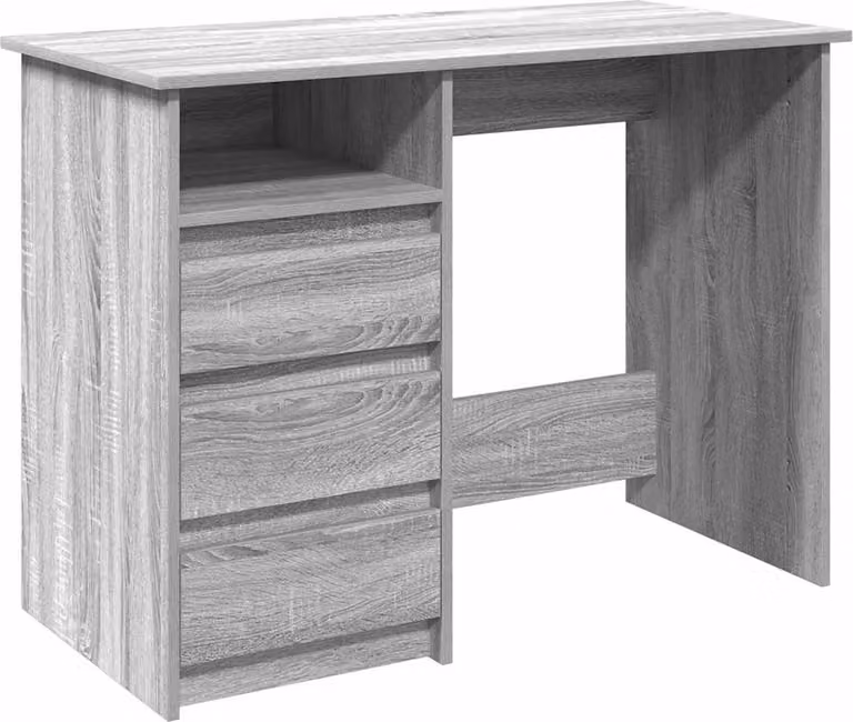 Scrivania Grigio Sonoma 102x50x75 cm in Legno Multistrato