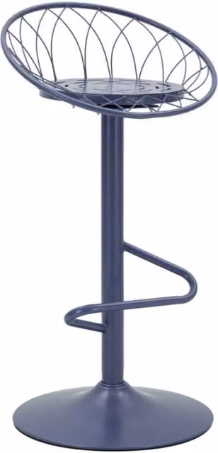 Sgabello alto Clox KENDRA HOME in metallo color ottanio opaco