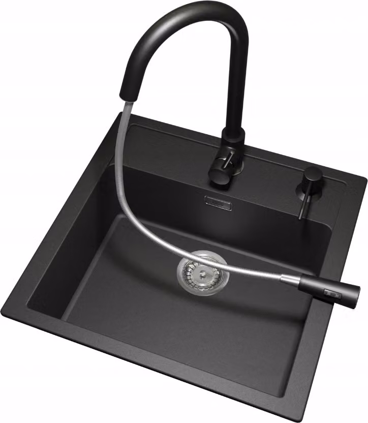 Lavello Franke nero Sirius Sid 610 dispenser di batterie