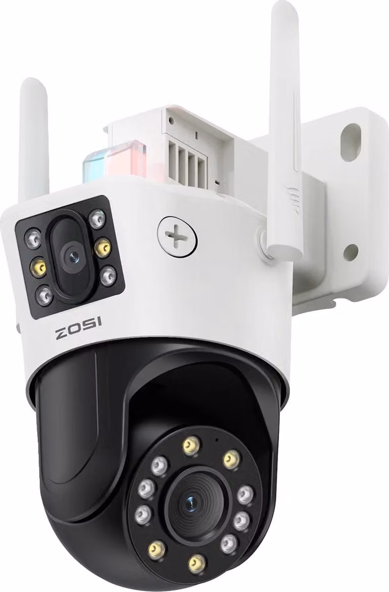 Telecamera di sicurezza, doppio obiettivo, rilevamento AI, C298 Max