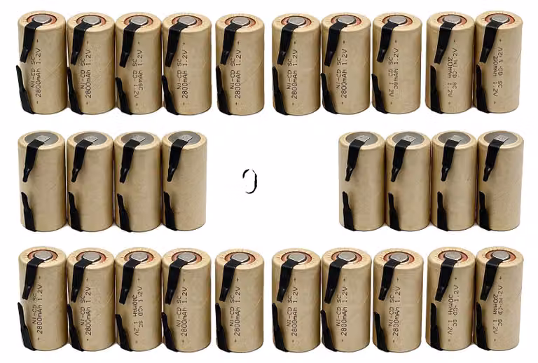 Batterie ricaricabili Ni-Cd, capacità 2800mAh, compatibili con utensili elettrici, confezione da 30 batterie, 1,2V