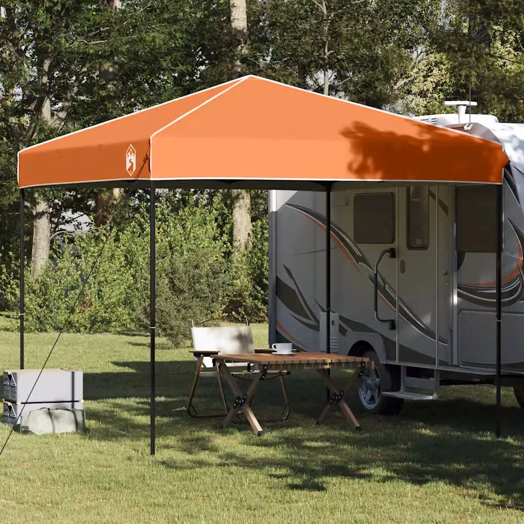 vidaXL Tenda Gazebo in Tessuto Arancione L/P/H: 243 x 243 x 251 cm