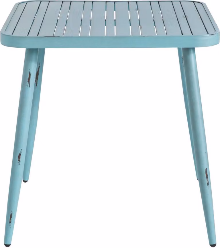 Signature - Tavolo da giardino quadrato in alluminio blu 75 cm