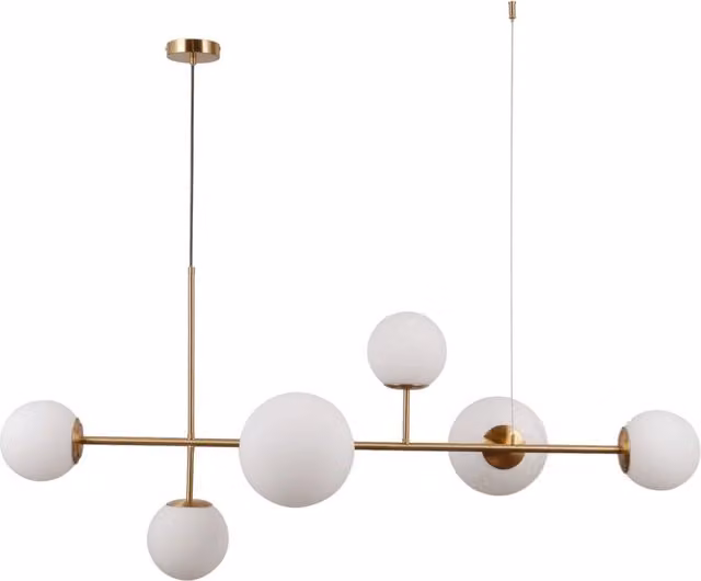 Italux Vailante lampadario moderno ottone miele 6 luci