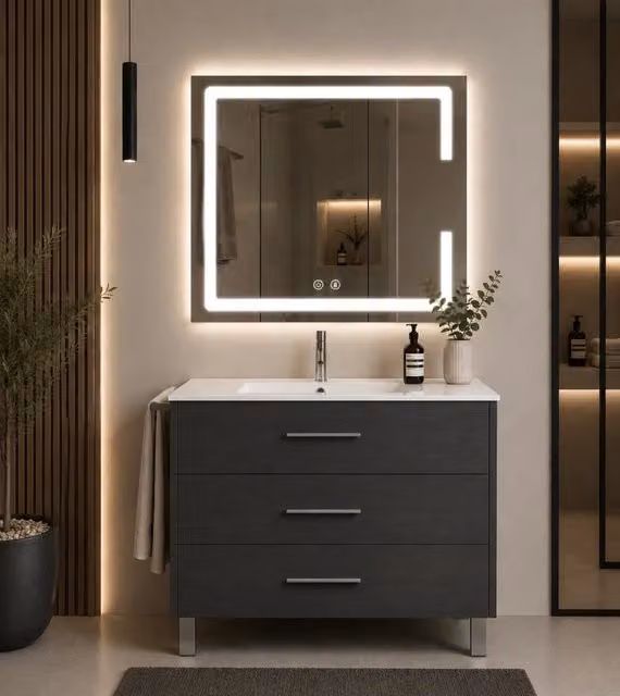 Mobile bagno con lavabo ORIGENBATH RIBERA senza specchio 60x45 cm grafite