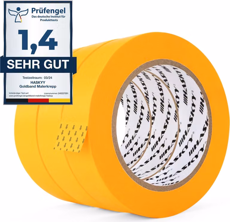 Nastro adesivo per imbianchini Goldband, nastro di carta crepe, 3 strati, 30 mm x 50 m, nastro adesivo professionale, nastro di mascheratura
