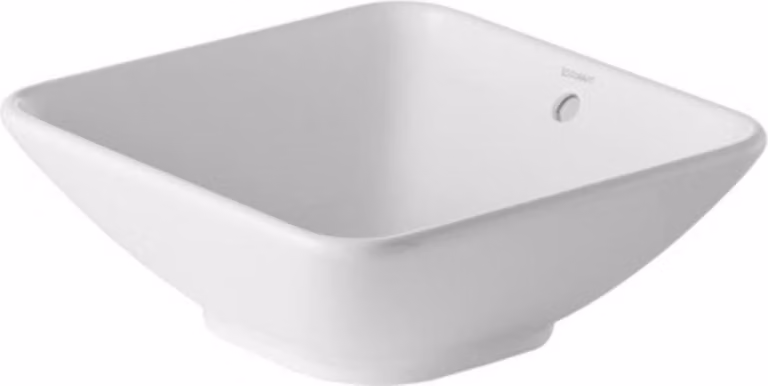Duravit Bacino vasque à poser, avec trop-plein, sans plage de robinetterie, 420mm, 0333420000, 0333420000