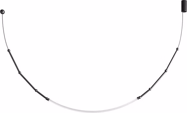 Lampada a sospensione Karman Leda in metallo con luce LED regolabile, finitura bronzo e argento