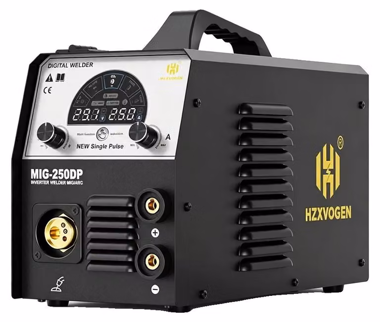 Saldatrice MIG, multifunzione (5 in 1), controllo intuitivo, modello MIG250DP, alimentazione 220V-240V, spina di tipo europeo