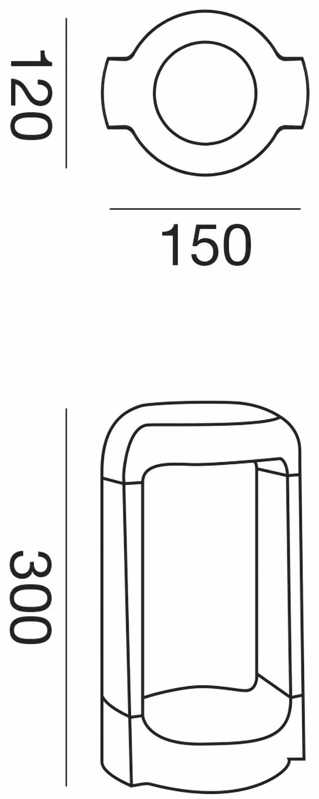 Paletto a LED Integrato GES450C - Lampada da Terra in Alluminio Antracite, 13W 1200lm 3000K, IP65 - Gealuce
