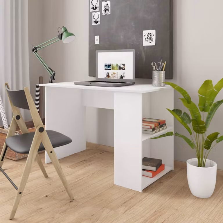 Maison Exclusive - Scrivania bianca 110x60x73 cm Materiale ligneo