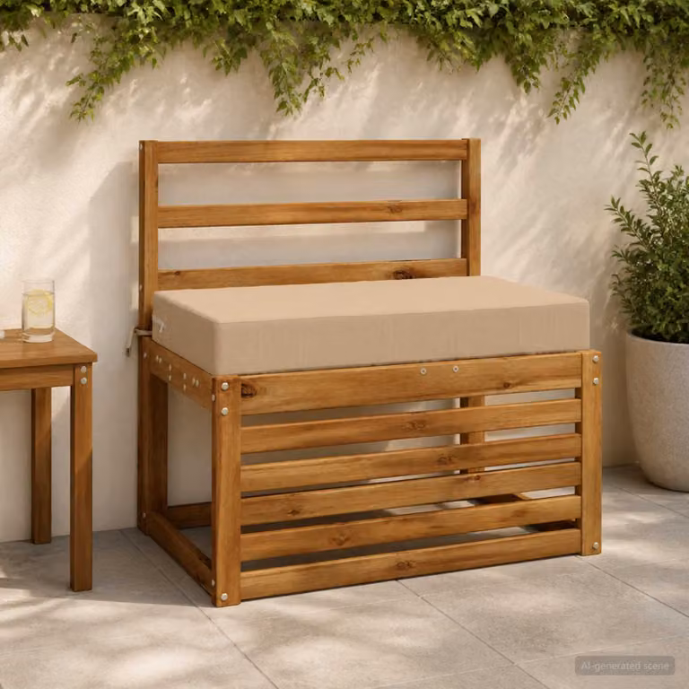 Cuscino per la seduta vidaXL SOEST in poliestere con rivestimento lavabile e resistente ai raggi UV, colore sabbia/marrone