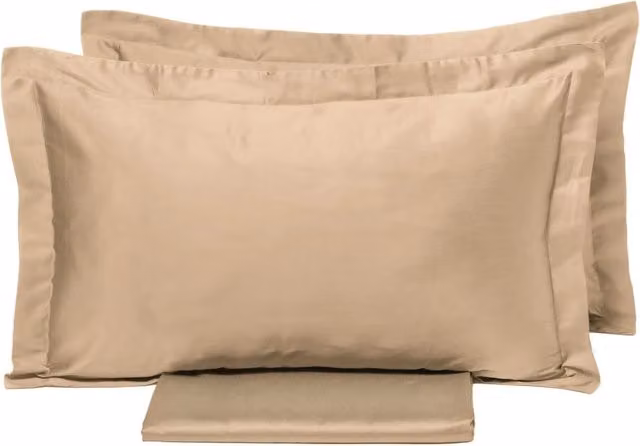 Copripiumino Matrimoniale Garrini Clarice Beige in Mako Satin di Cotone con Sacco e Federe L 140 x P 200 cm