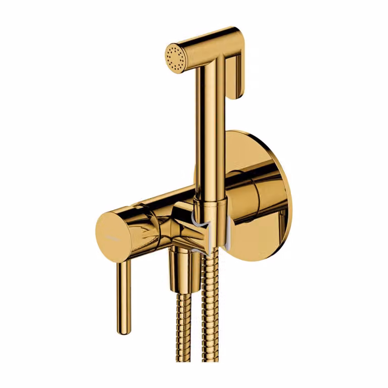 Set da incasso per bidet, con doccetta, maniglia per doccia bidet, dorata, accessori per bidet Y