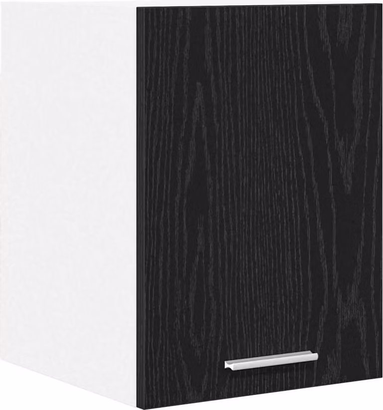 Armadio pensile con porta Rovere Nero e Bianco 30 x 31 x 40 cm