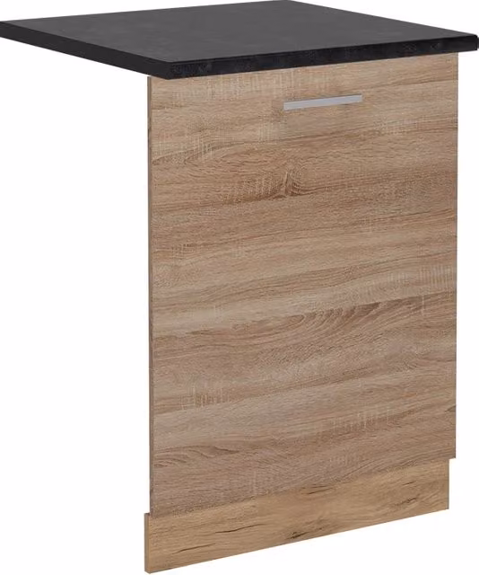Pannello frontale per lavastoviglie da incasso Vicco R-Line Sonoma Rovere dorato, Larghezza: 60 cm, Colore: Antracite
