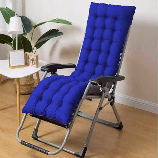 Cuscino da esterno per il relax - Cuscino da giardino in grigio metallizzato - 110 x 45 cm - Blu turchese