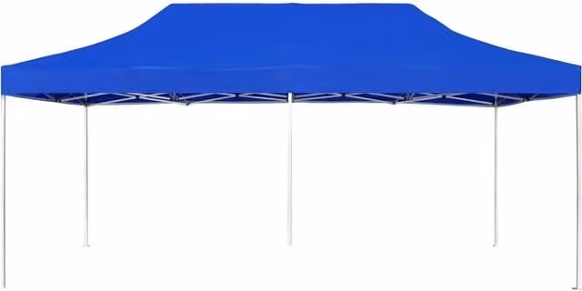 Gazebo | Pergolato Professionale Pieghevole Alluminio 6x3 m Blu