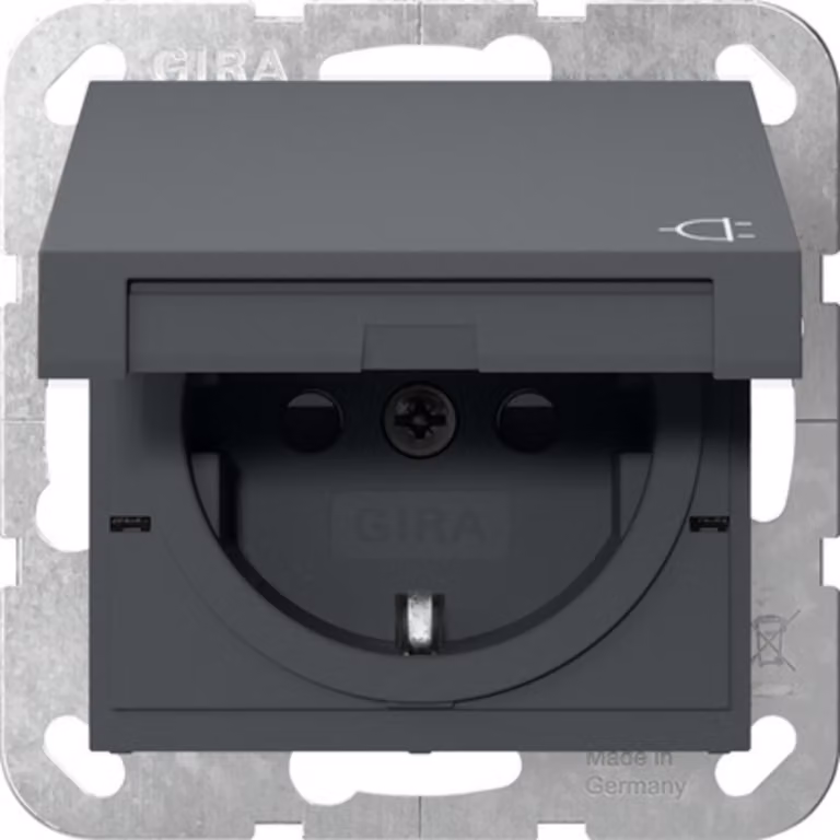 Presa KD 55 antracite - Contatto di protezione della presa 475428