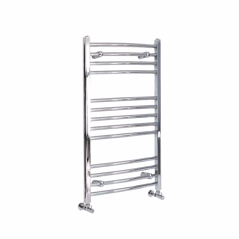 Scaldasalviette di Design Cromato - Termoarredo Bagno Curvo - 1000 x 600mm - 297W - Kent