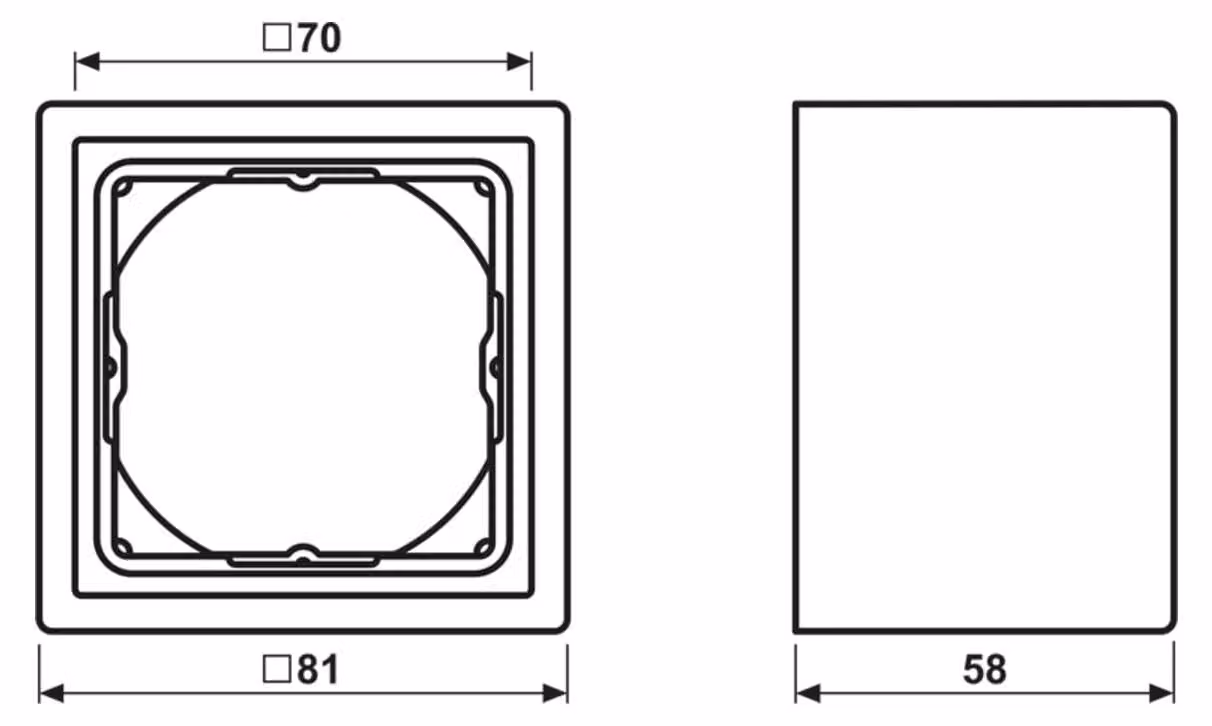 Jung LS981HBFWW Telaio a 1 canale LS 990 Altezza di installazione 28 mm (LS981HBFWW)
