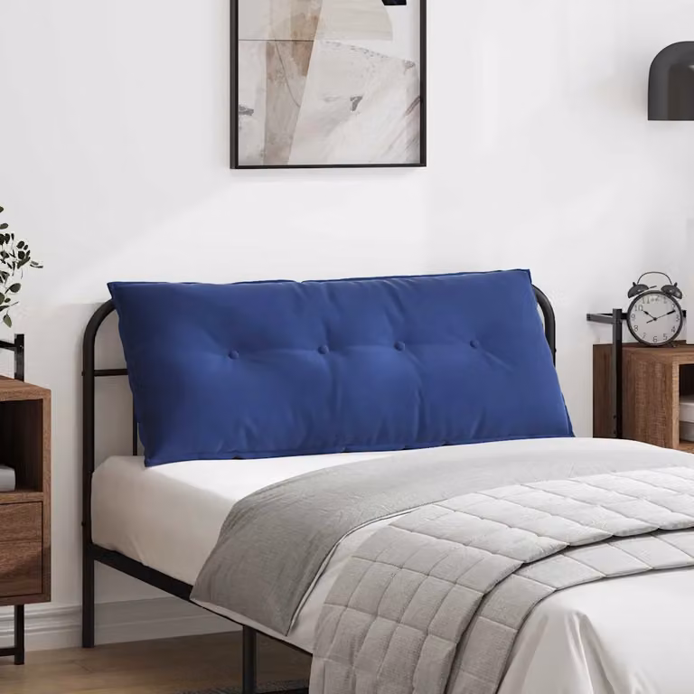 Cuscino per schiena ergonomico vidaXL in tessuto a coste blu L: 120 cm, P: 50 cm, H: 19 cm